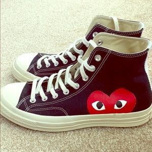 Black Converse Edition Half Heart Sneakers